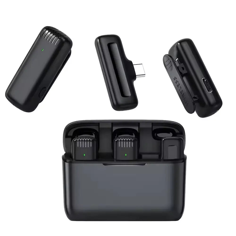 J13 Type-C Dual Wireless Lavalier Microphone with Charging Case